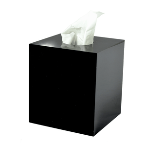 Lucite Black Ice boutique tissue holder
