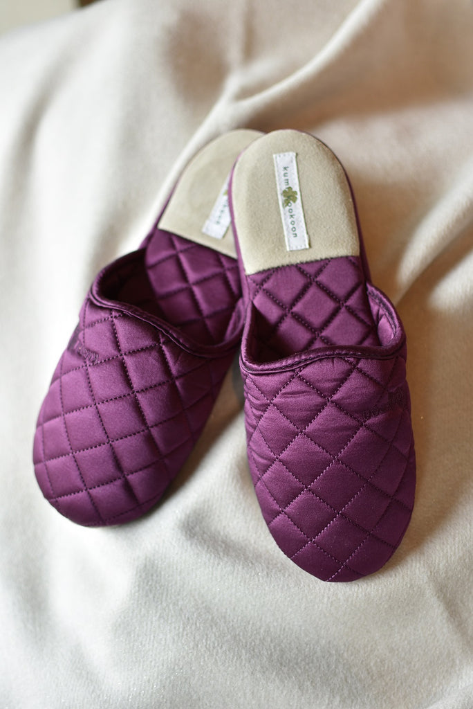 Merlot Silk Slippers