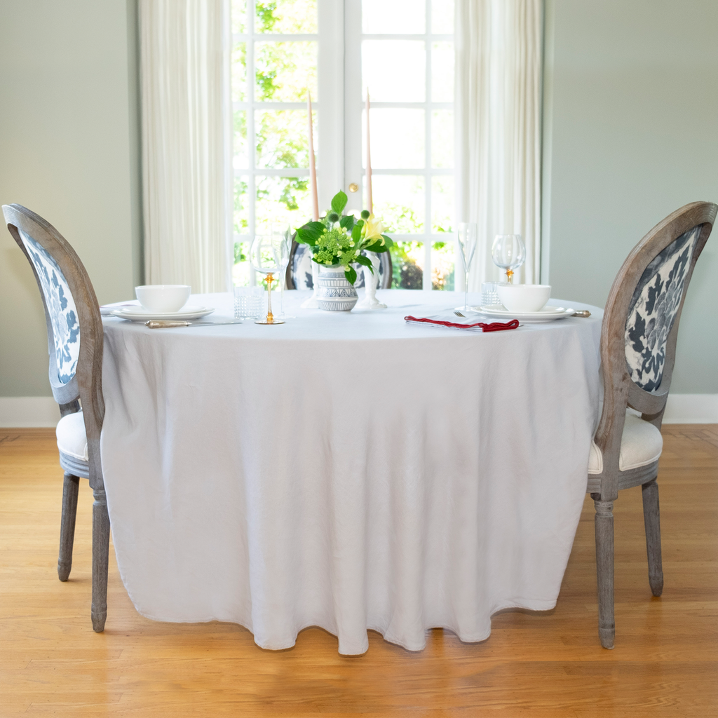 Nicola Optical White Tablecloth