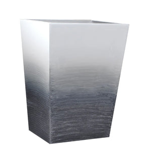 Ombré Grey Silver Wastebasket