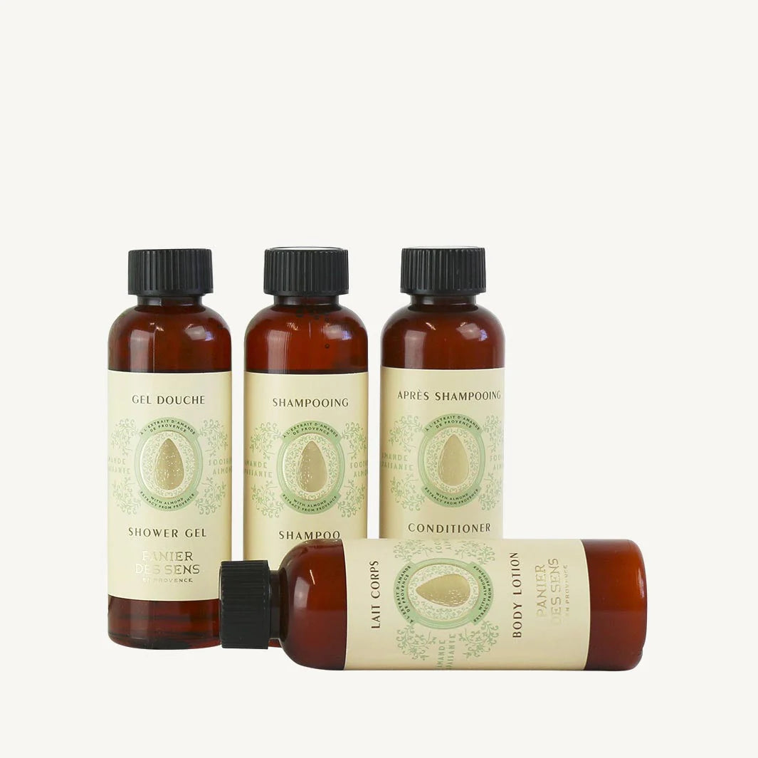 Almond body care travel pouch