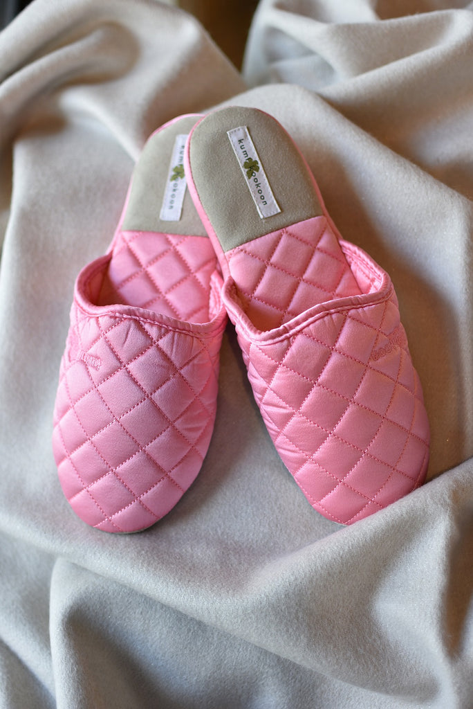 Pink Icing Silk Slippers