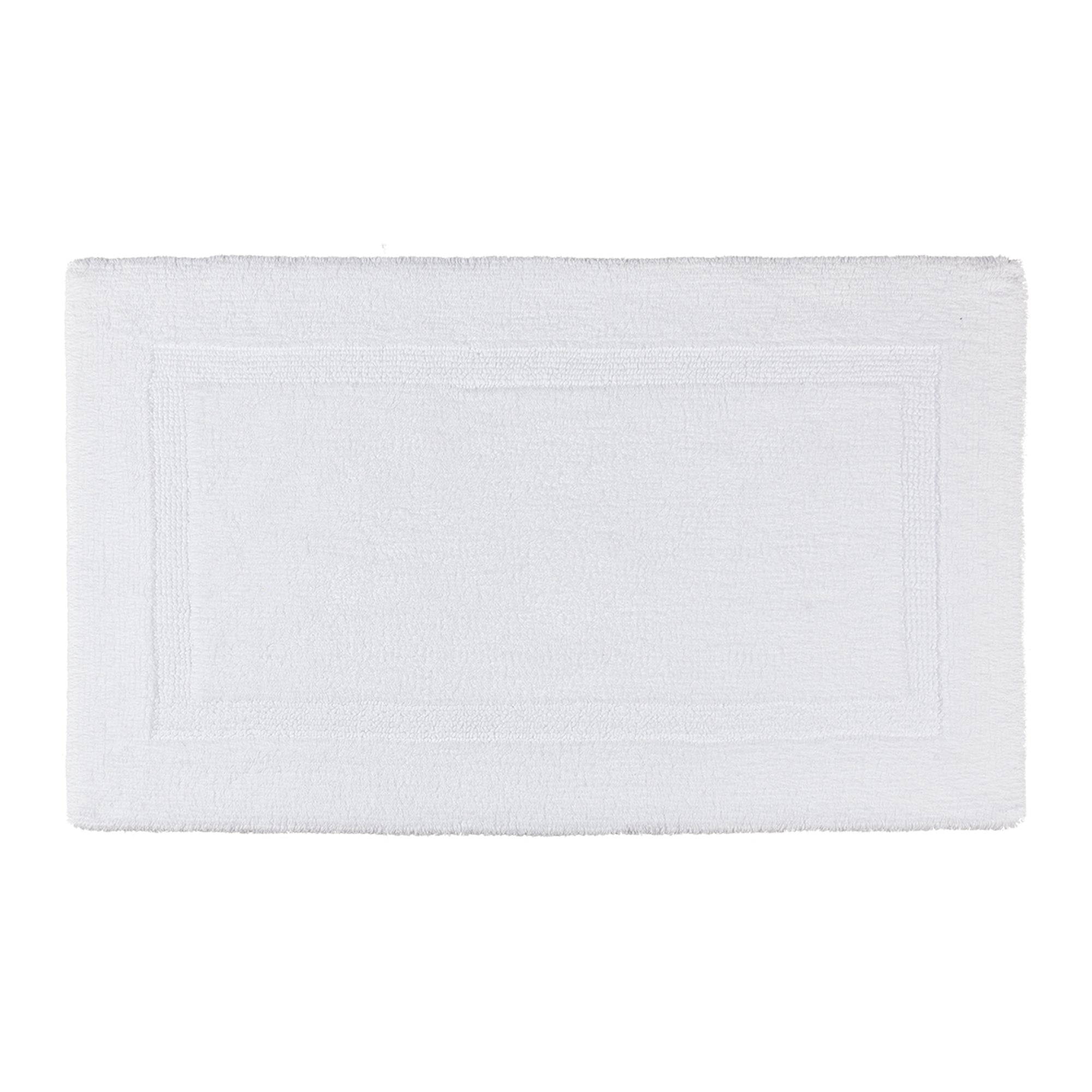 Reversible White Bathmat