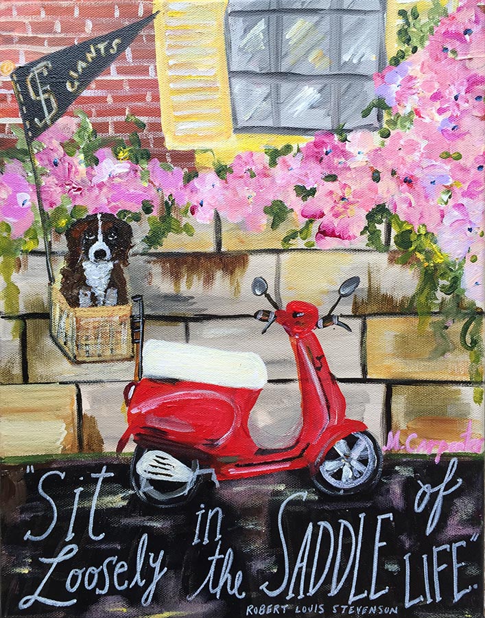 Red Vespa Card