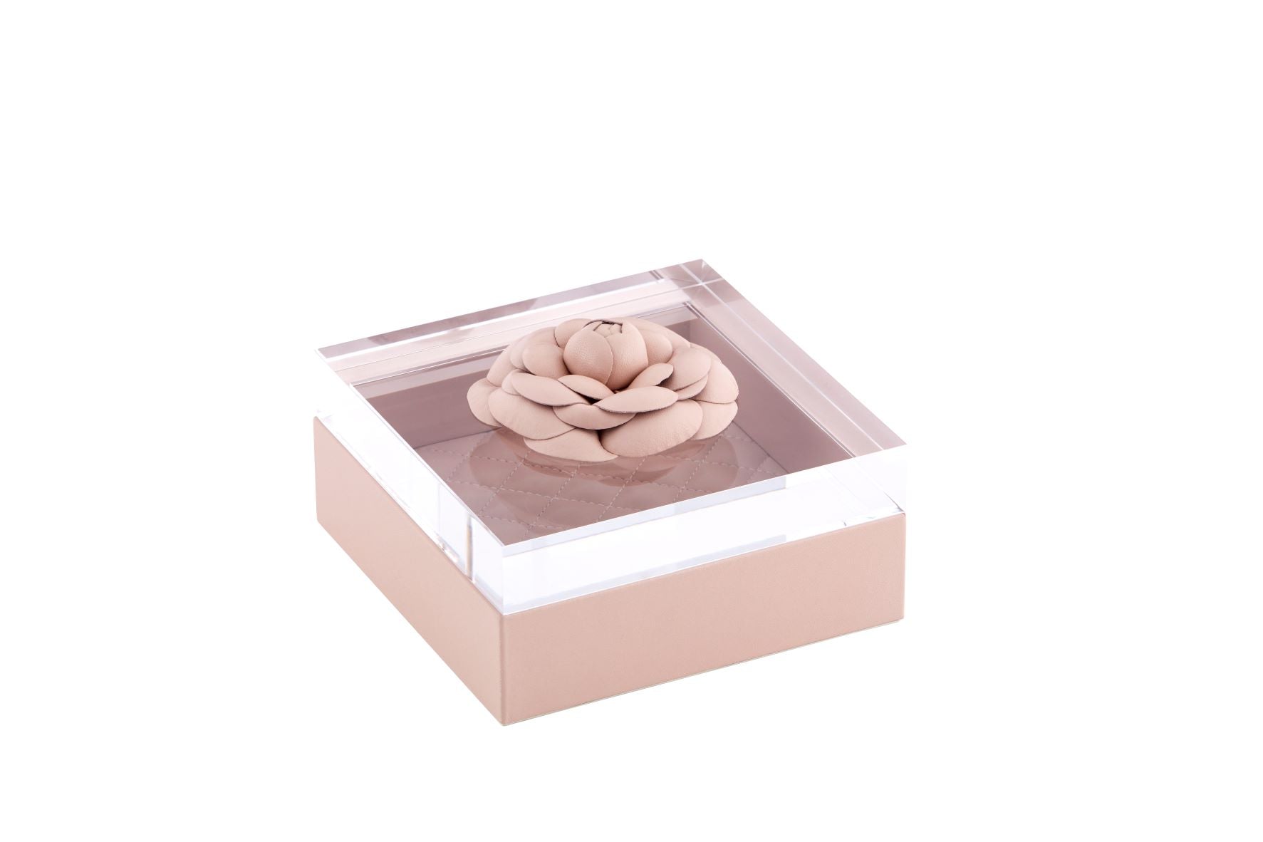 FLEUR Leather box - Blush Pink