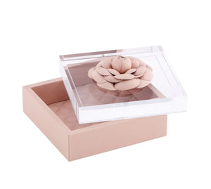 FLEUR Leather box - Blush Pink
