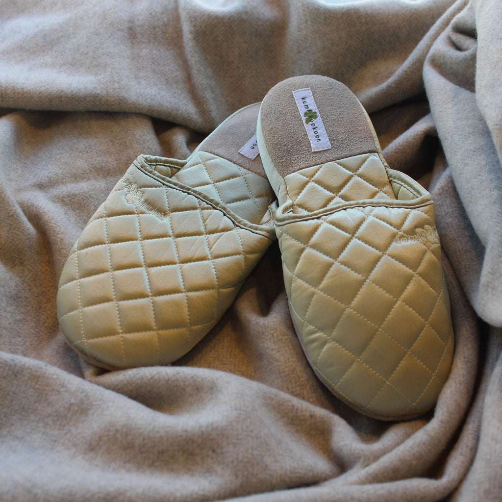 Sage Silk Slippers
