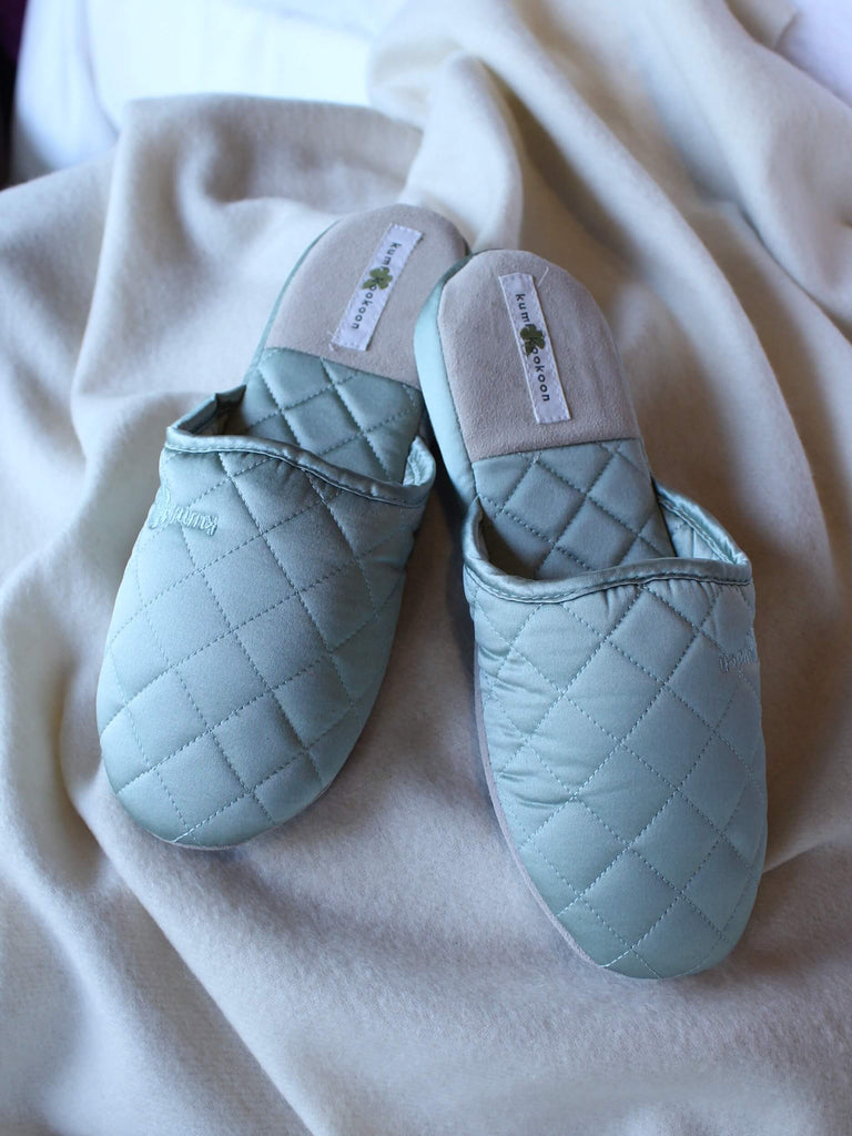 Seafoam Silk Slippers
