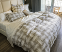 Graffiti Duvet Cover and Shams in Beige