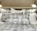 Graffiti Shams in Grey