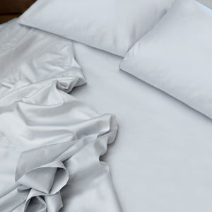 Porto Sheet Set Detail - Dove Grey