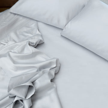 Porto Sheet Set Detail - Dove Grey