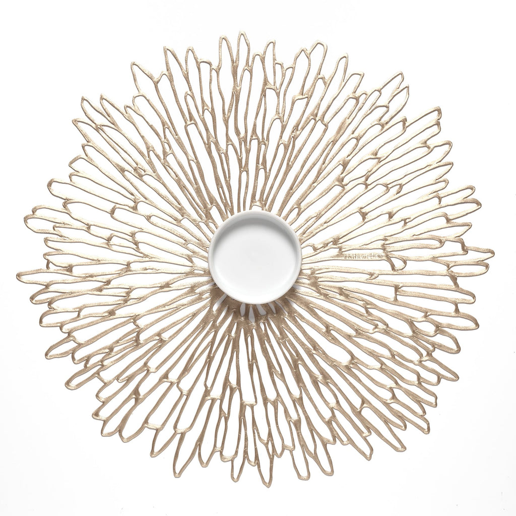 Bloom Round Placemats - Champagne