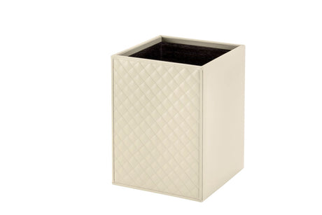 IVO Leather Waste basket - Ivory