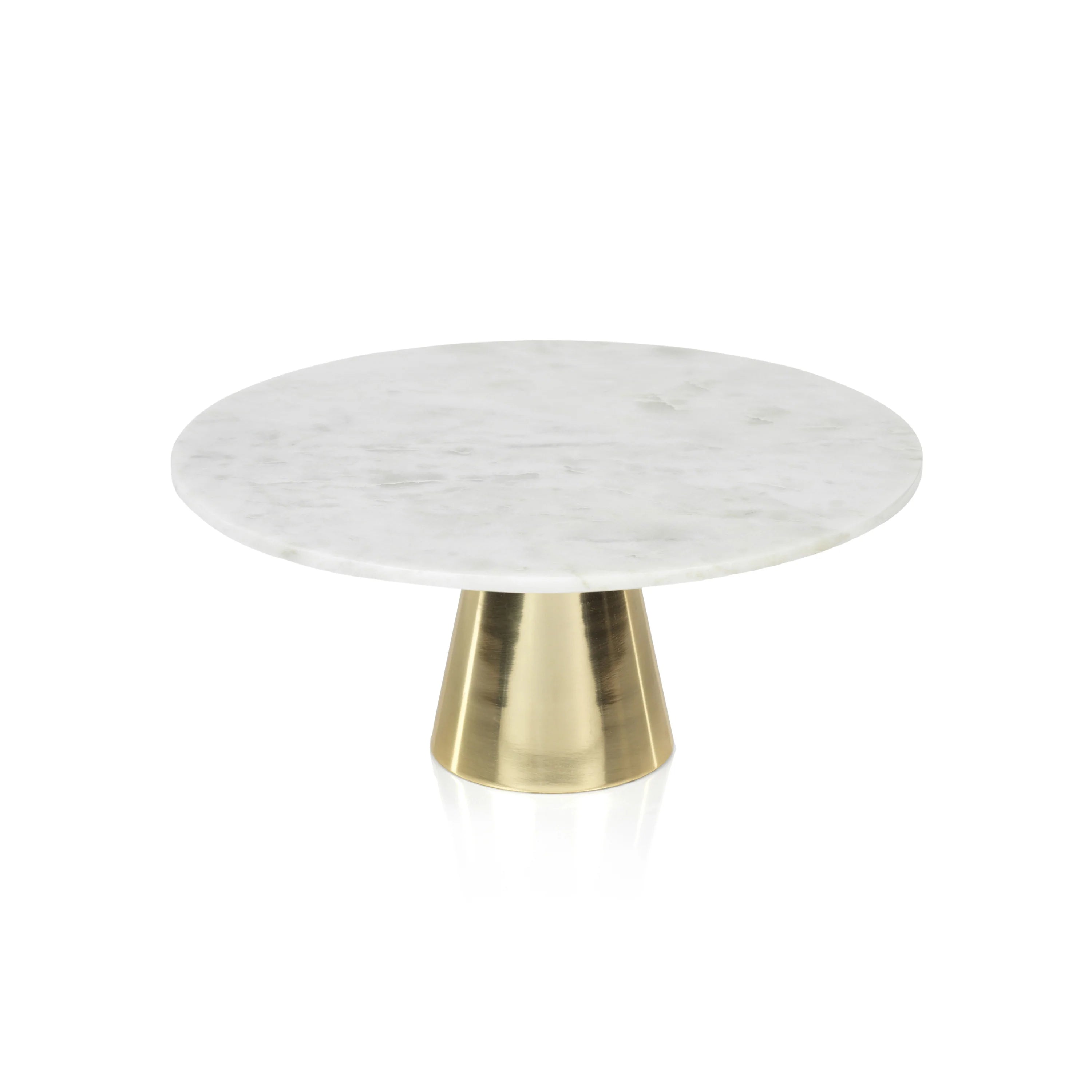 Marble Cake Stand on Metal Base