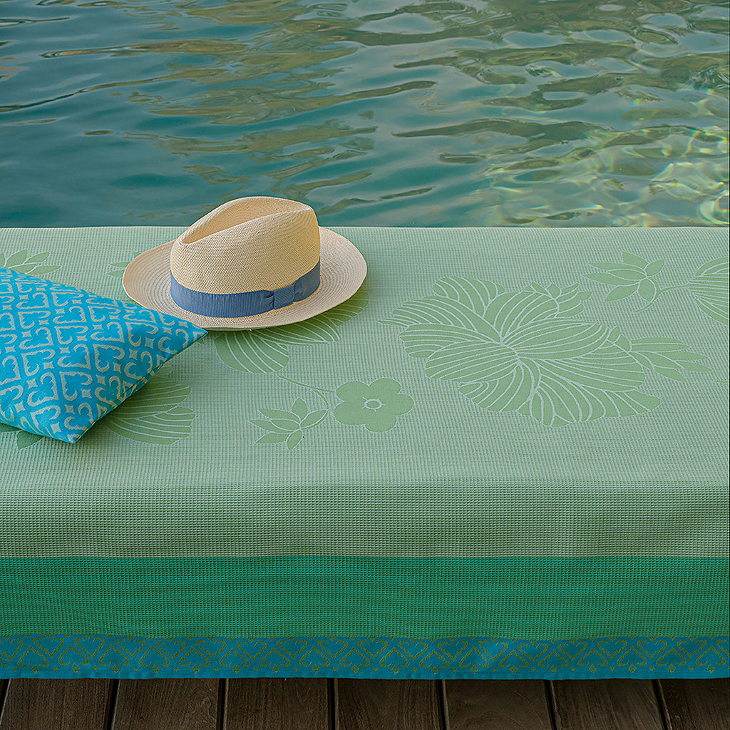 Monoi Blue Beach Towel - close up detail