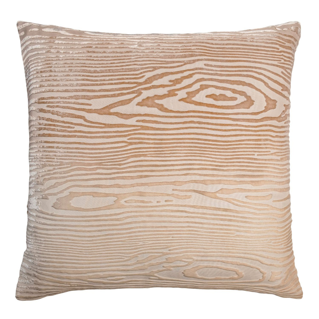 Velvet Woodgrain 22" Latte Pillow