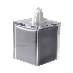 Lucite Clear Ice Boutique Tissue Holder