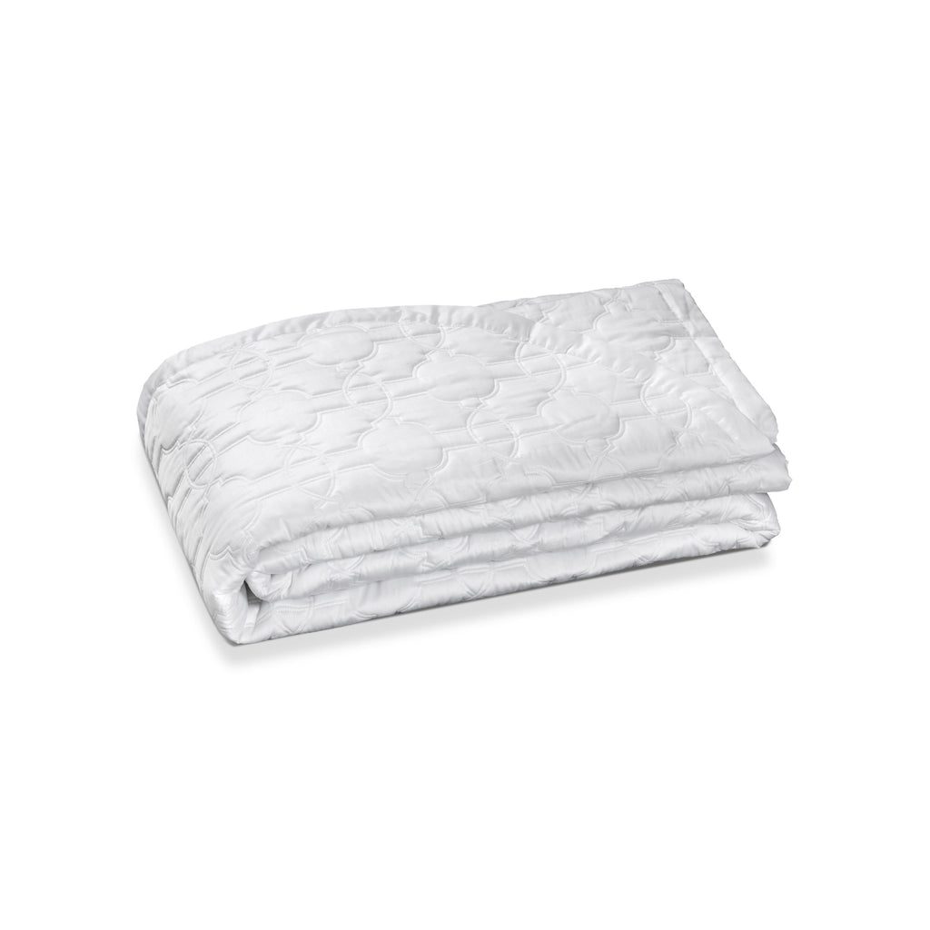 Fretwork Quilted King Coverlet in White