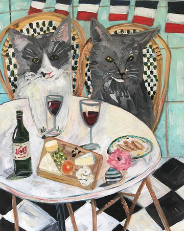 Paris Café Cats Card