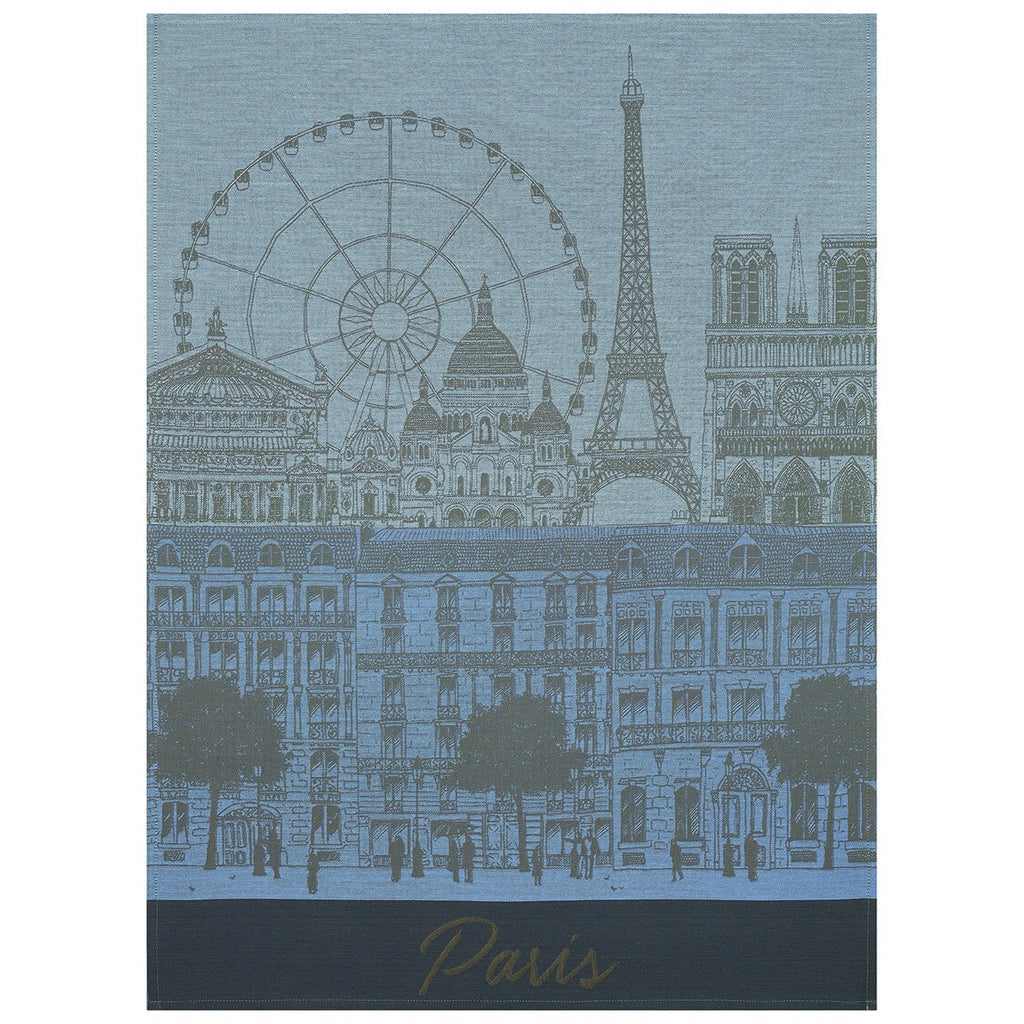 Paris Panorama Azure Tea Towel 31" x 24"