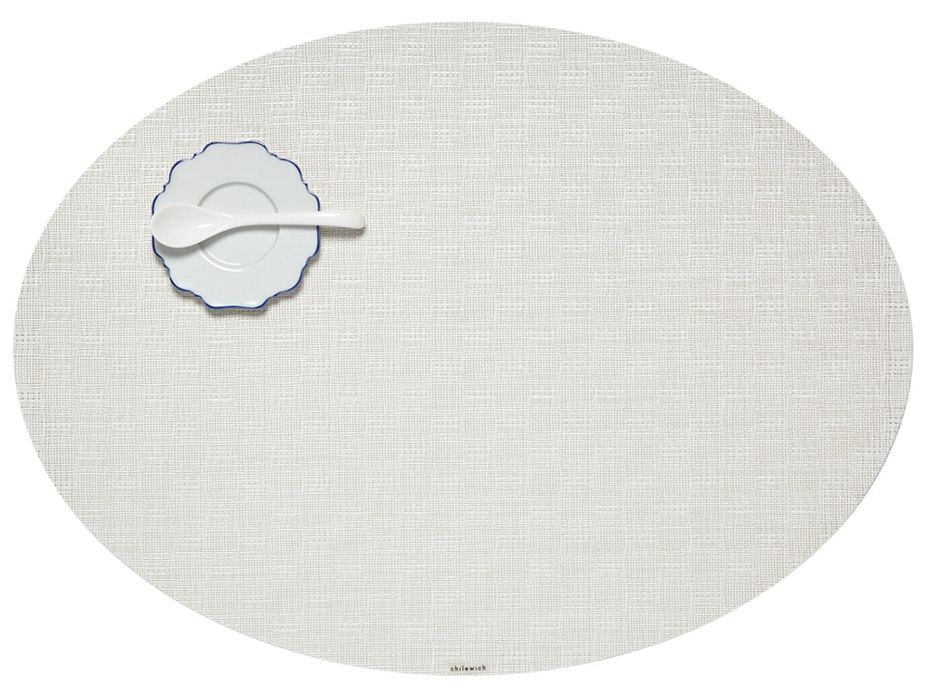 Bay Weave Oval Placemats - Vanilla