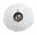 Dahlia Round Placemats - Silver