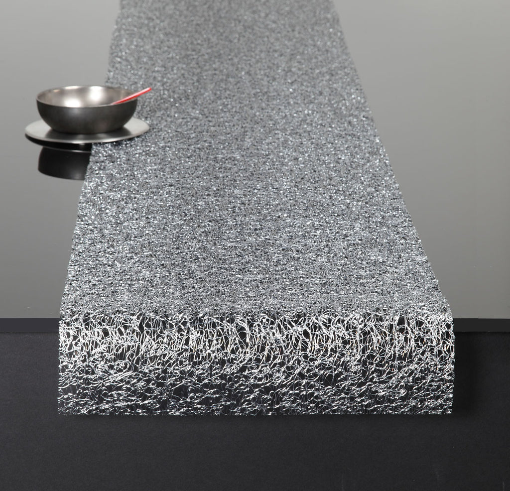 Metallic Lace Runner - Silver